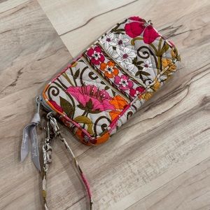 VERA BRADLEY Tea Garden Fabric ZIP Wristlet